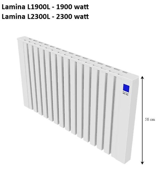Speksteenradiator;Lamina Electrische radiator met koalitsteen 1900 Watt;  voor ca 15... | bol