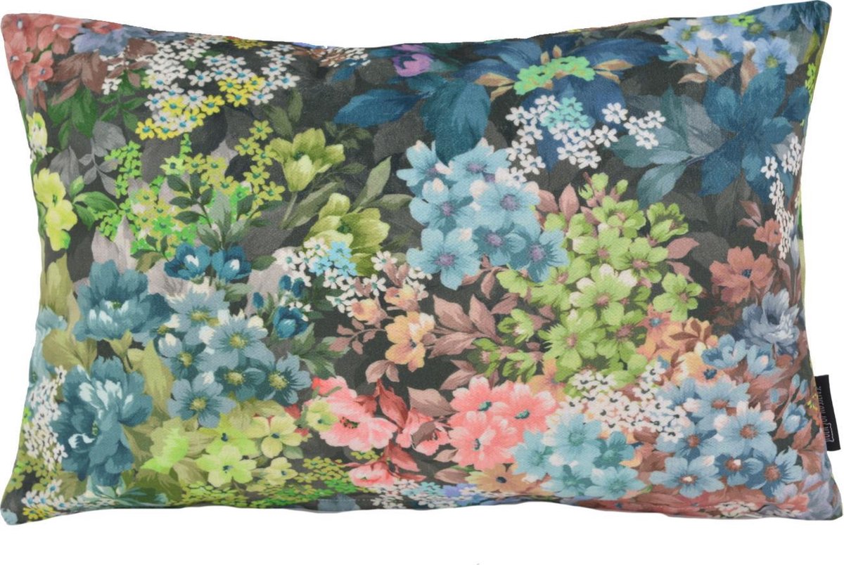 Gek op Kussens! Velvet Flowers #4 Kussenhoes | Velours / Fluweel - Polyester | 30 x 50 cm #4 - 30 x 50 cm