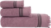 Handdoek Almeria. 90 x 150cm. In 6 kleuren. Bijpassende badjassen. - roze