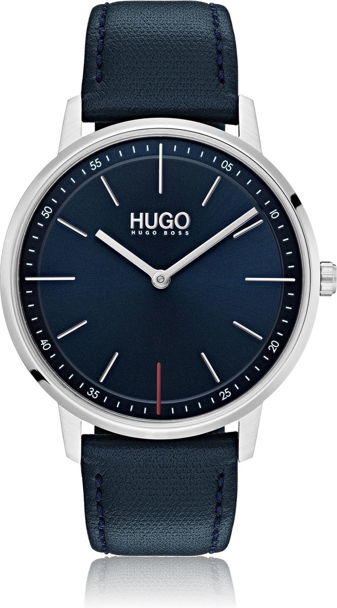 HUGO HU1520008 #EXIST - Polshorloge - Leer - Zwart - Ø 40 mm