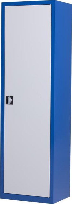 Metalen draaideurkast, Archiefkast, Kantoorkast I 199x60x43.5 cm I blauw/grijs I DKP-104 I Povag