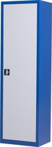Metalen draaideurkast, Archiefkast, Kantoorkast I 199x60x43.5 cm I blauw/grijs I DKP-104 I Povag