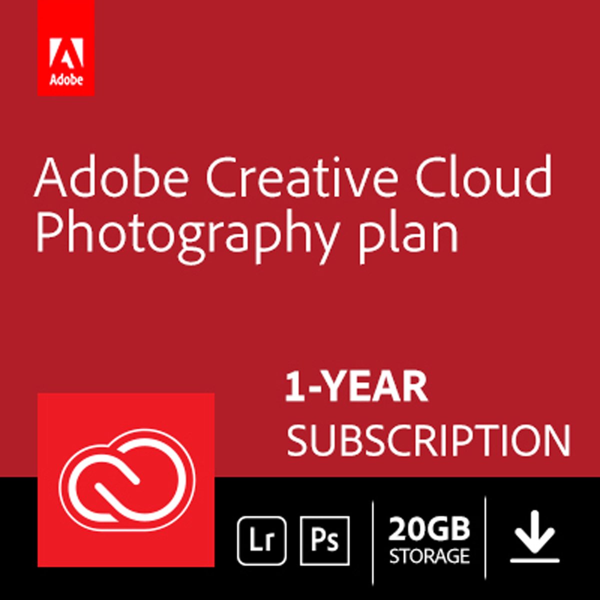 Adobe Creative Cloud Photography Plan - 1 Apparaat - 1 Jaar - 20GB Cloudopslag - Nederlands / Engels
