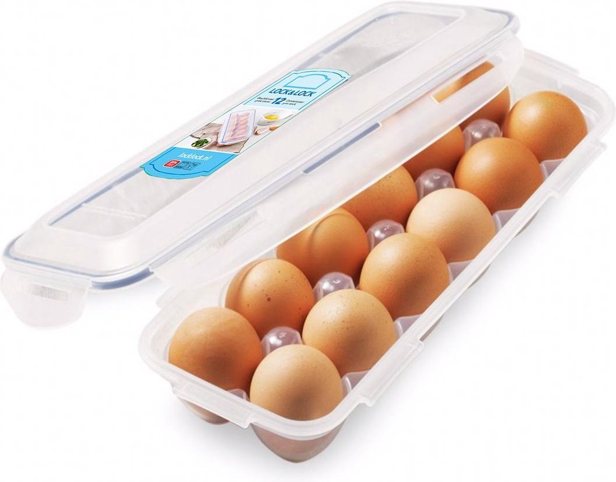 Lock&Lock Eierdoos - Eieropbergbox - Koelkast Organizer - voor 12 eieren -  Transparant | bol.com