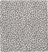 Cottonbaby dekenhoes ledikant panterprint grijs 100x135 cm