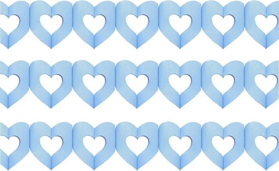 Dankbaar moederlijk Duiker Set van 3x stuks hartjes slingers geboorte jongen blauw 3 meter -  Feestslingers... | bol.com