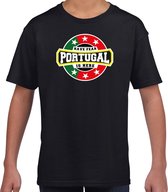 Have fear Portugal is here / Portugal supporter t-shirt zwart voor kids S (122-128)