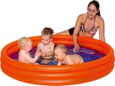 Oranje opblaasbaar zwembad 157 x 28 cm speelgoed - Rond zwembadje - Pierenbadje - Buitenspeelgoed voor kinderen