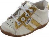 Leren schoenen -  wit/goud - meisje - eerste stapjes - babyschoenen - flexibel - sneakers - maat 21