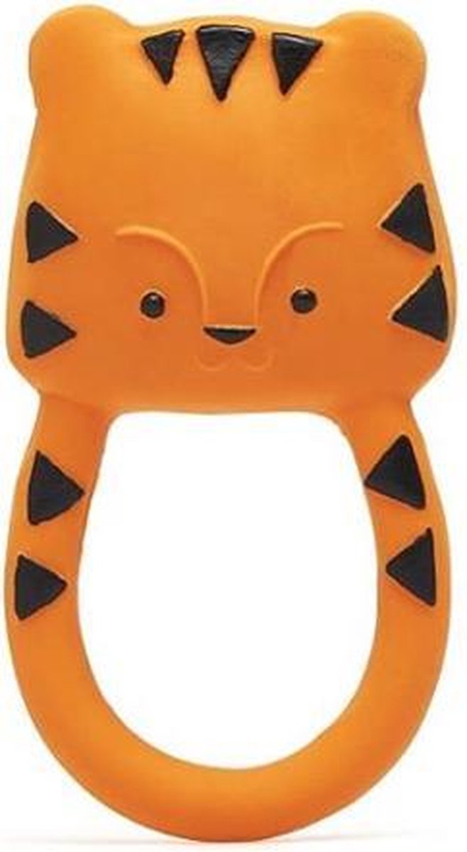 Lanco rubberen bijtring - Nalu de Tijger - oranje