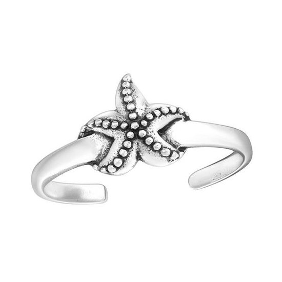 La Rosa Princesa Starfish teenring Vingertop ring Zilver Zeester