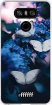 LG G6 Hoesje Transparant TPU Case - Blooming Butterflies #ffffff