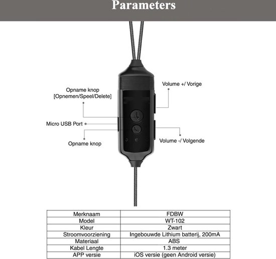 Call Recorder Mobiel – Bluetooth - Geheugen | Bel opnames – Voice recorder | Opnemen gesprekken | Afluisteren Gesprekken – IOS & Android – Geheugen - FDBW