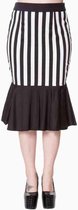 Banned Rok -XS- Heart To Heart Zwart/Wit