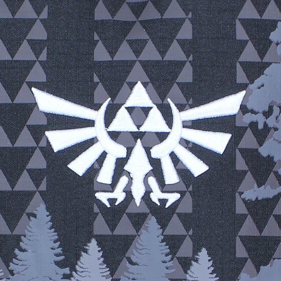 The Legend of Zelda Hyrulian Crest Forest Rugtas Zwart Wit, Maat: One size - Difuzed