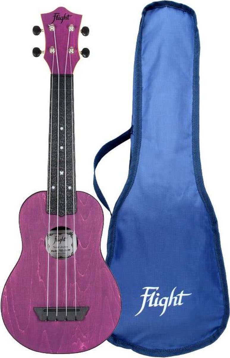 Flight Travel Series TUS35 Purple sopraan ukelele met gigbag