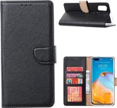 Bookcase Geschikt voor: Huawei P40 - Zwart - portemonnee hoesje