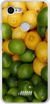 Google Pixel 3 Hoesje Transparant TPU Case - Lemon & Lime #ffffff