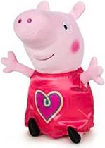 Peppa Pig 20 cm met rose shirt met hartje