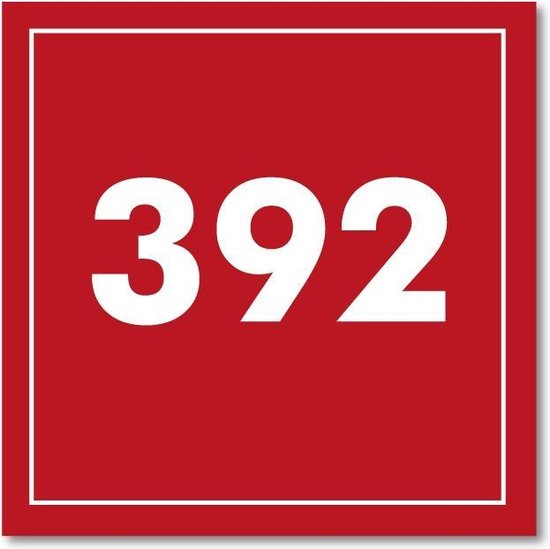 Plaque d'immatriculation rouge | 10 x 10 cm | Panneaux de numéro de maison  | Plaque... | bol.com