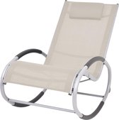 Schommelstoel comfortabel (Incl LW Fleece deken) - Loungstoel - Chill stoel - Relaxstoel - Ligbed