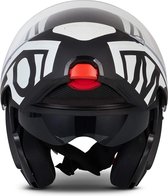 MOTO F20 Runner Black systeemhelm Flip-Up scooterhelm, motorhelm, XS, hoofdomtrek 53-54cm