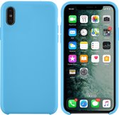 Apple iPhone Xs Max Lichtblauw Backcover hoesje - silicone