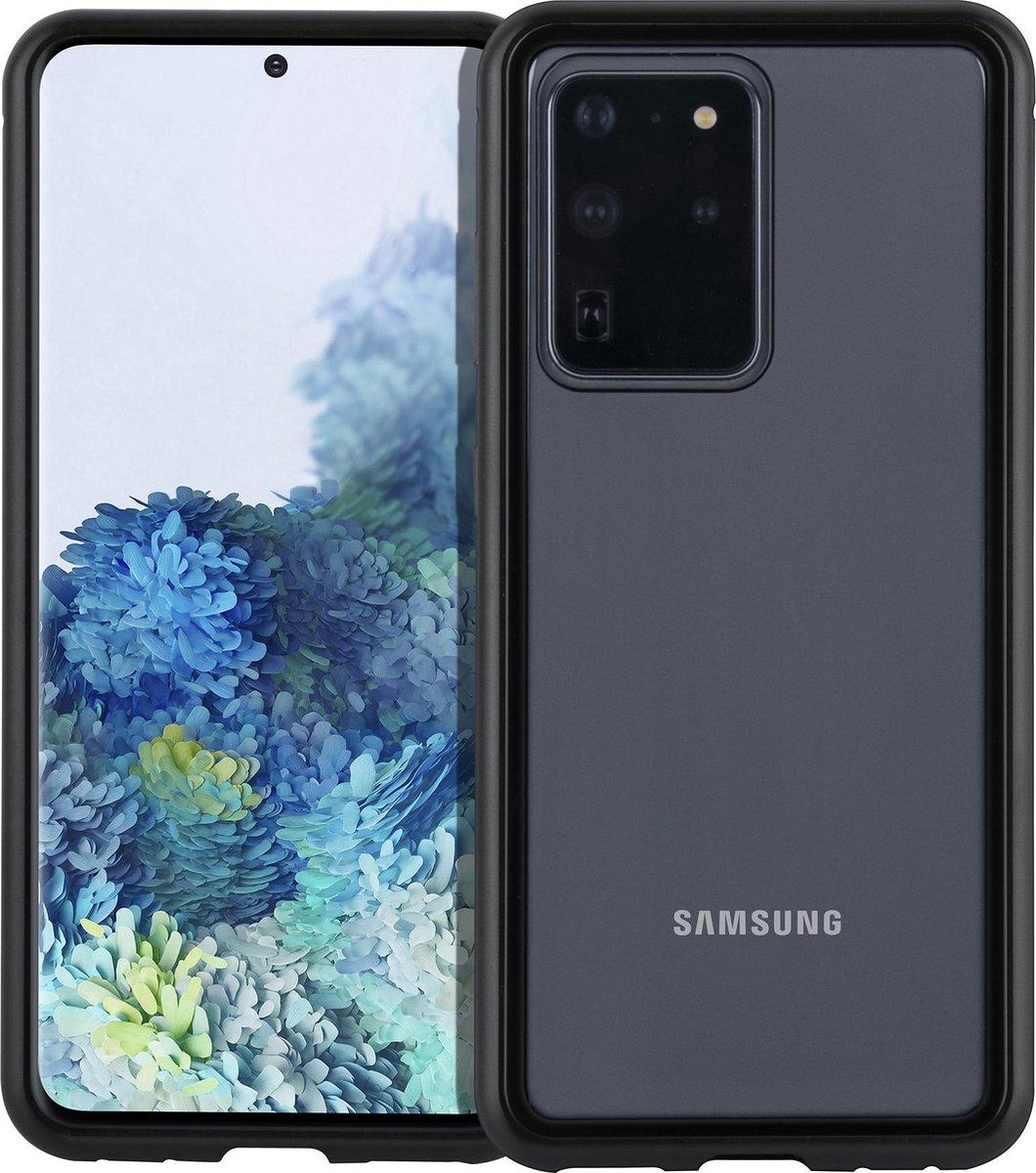 Samsung Galaxy S20 Ultra zwart Backcover hoesje - Glas en metaal