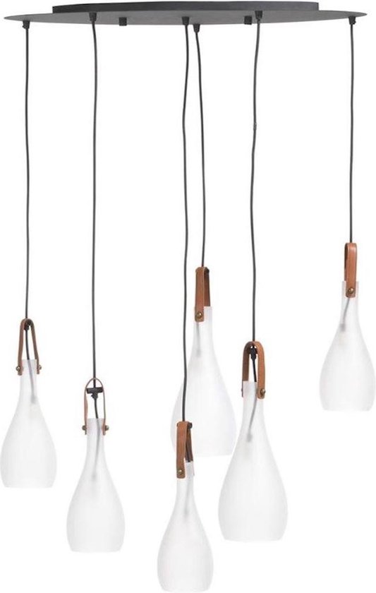 Coco Maison Oryan hanglamp glas wit 6-lichts | bol