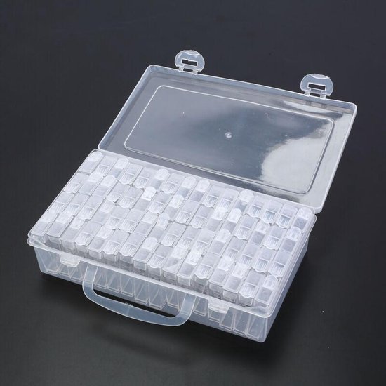 KIMIGO Diamond Painting Accessoires Set - 70-Delige Opbergdoos en Organizer voor Kerstkaarten, Seeds, Sieraden, Rhinestones - DIY Craft Geschenk