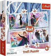 Frozen II 4 in 1 puzzel 4+ 35-48-54-70 stukjes