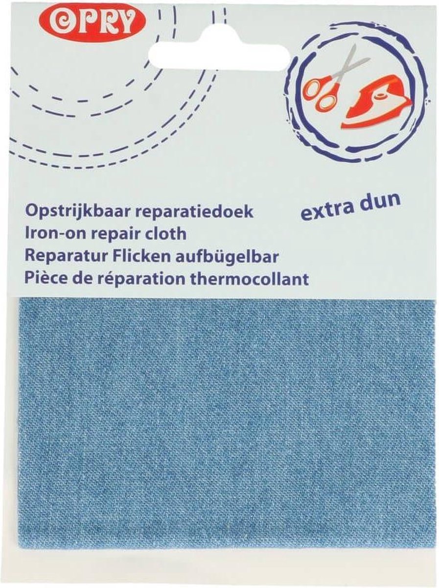 OPRY REPARATIEDOEK JEANS OPSTRIJKBAAR 10X40CM DUN