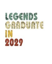 Legends graduate in 2029: Vintage Composition Notebook For Note Taking In School. 7.5 x 9.25 Inch Notepad With 120 Pages Of White College Ruled