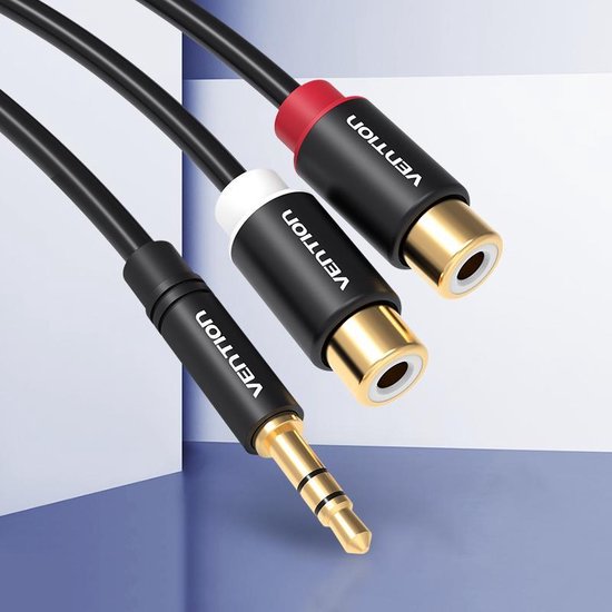 Câble audio Vention Jack 3,5 mm vers 2 RCA Femelle 30 cm