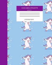 Wide Ruled Notebook Unicorn Composition Book: Student Teacher Diary - Soft Cover Unicorn & Rainbow Journals for Girls. 8'' x 10'' 120 Pages. (Vol 1)