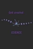 God created science: Notizbuch Geschenk-Idee - Karo - A5 - 120 Seiten