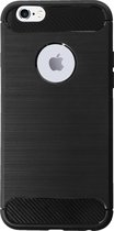 BMAX Carbon soft case hoesje geschikt voor Apple iPhone 6/6s / Soft cover / Telefoonhoesje / Beschermhoesje / Telefoonbescherming - Zwart
