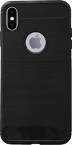 BMAX Carbon soft case hoesje geschikt voor Apple iPhone Xs Max / Soft cover / Telefoonhoesje / Beschermhoesje / Telefoonbescherming - Zwart