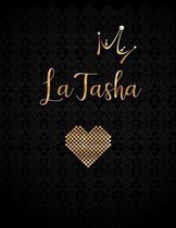 LaTasha: Black Personalized Lined Journal with Inspirational Quotes