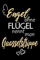 Engel Ohne Fl�gel Nennt Man Quasselstrippe: A5 Punkteraster - Notebook - Notizbuch - Taschenbuch - Journal - Tagebuch - Ein lustiges Geschenk f�r Freu