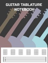 Guitar Tablature Notebook: Retro Themed 6 String Guitar Chord and Tablature Staff Music Paper for Guitar Players, Musicians, Teachers and Student