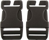 Highlander Steekgespen 6,5 X 3,5 Cm Abs 25 Mm Zwart 2 Stuks