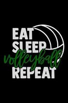 Eat Sleep Volleyball Repeat: Volleyball Team Hydration Tracker - Daily Water Reminder Log - 13 Month Fluid Tracking Checklist