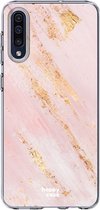 HappyCase Samsung Galaxy A50 Hoesje Flexibel TPU Pink Marmer Print