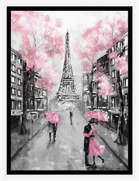 telex Corroderen Beperkingen Parijs poster - Eiffeltoren poster- kamer poster - liefde -roze poster -  slaapkamer... | bol.com