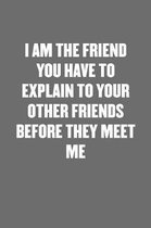 I Am the Friend You Have to Explain to Your Other Friends Before They Meet Me