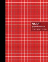 Graph Paper Notebook 1/2 Inch: Red Cover - Blank Quad Ruled 1/2 inch Square Lined Grid Pages and White Paper - Composition Notebook School for Math a