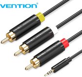 Vention 3.5 mm Jack naar 3 RCA AV Tulp Kabel 1.5 meter