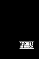 Teachers Notebook: College Ruled Notepad For Teaching And Note Taking - Black