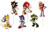 Sonic the Hegdehog en Vrienden |24 stuks|cupcake - cupcake decoratie - cupcake versiering - cupcake toppers - taart decoratie - taartversiering